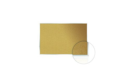 Ghent 4.5" x 10.5"  Aluminum Frame Natural Cork Bulletin Board