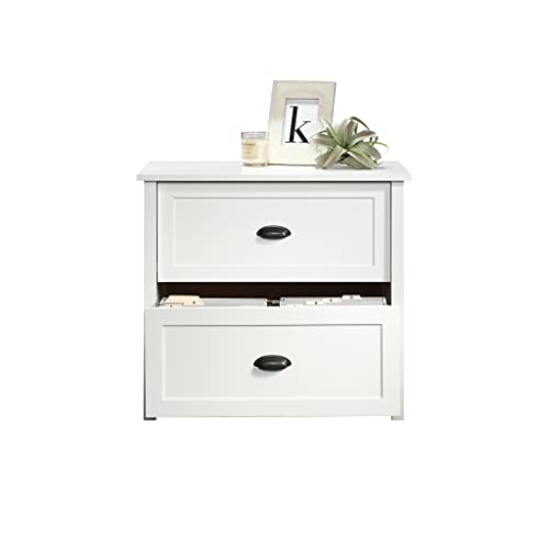 Sauder County Line Lateral File Cabinet, Soft White Finish, L: 33.39" x W: 21.97" x H: 30.04