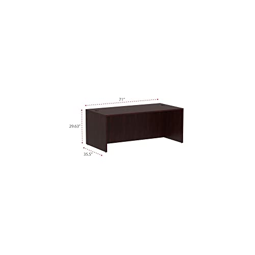 Alera Valencia Series Straight Front Desk Shell - Mahogany