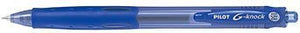 Pilot G Knock Click Retractable Premium Gel Ink Roller Ball Pens Ultra Micro Point -0.38mm- Blue Ink-5 Pens & 5 Refills Value Set