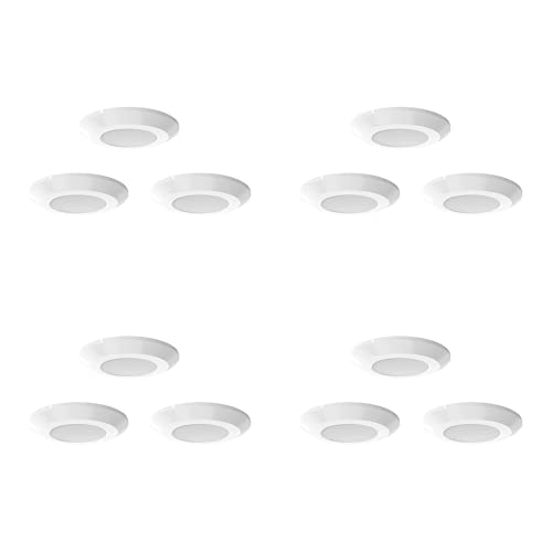 LEDMyplace.com Slim LED Puck Light 4 Pack with 12V Adaptor, 3x3.5W, 600 Lumens, Wave Sensor Dimming - Kitchen Under Cabinet Light