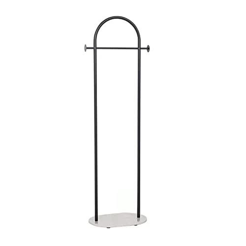 BinOxy Freestanding Coat Rack Floor Lamp - Marble Hanging Bag Shelf Gold Black Coat Stand