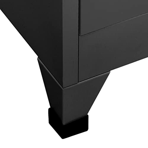WZQWXHW Steel Locker Cabinet 35.4"x17.7"x70.9" Anthracite - Home & Office Storage Solution
