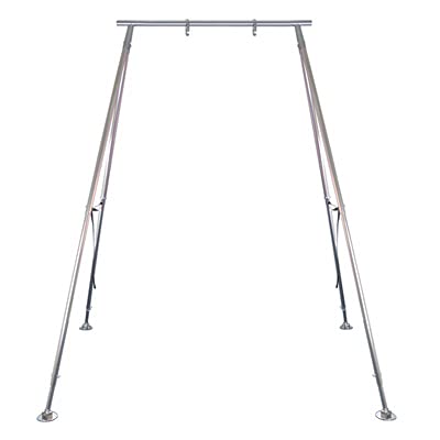 YIYIBYUS Aerial Yoga Stand 9.6 Ft Height Yoga Swing Frame Stand Outdoor Indoor 300Kg Load Bearing Metal Yoga Swing Aerial Silks Stand Yoga Frame US Stock