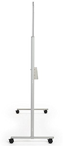 Displays2go 60 x 36 Rolling Whiteboards, Double Sided, Magnetic Surface – Silver (WHBMOB6040)