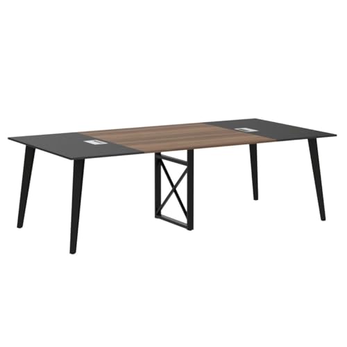 Tribesigns 8FT Conference Table, Large Modern Meeting Table with Grommet Holes