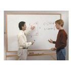 Ghent 4' x 6' Aluminum Frame Mobile Reversible Free Standing Double-Sided Natural Corkboard