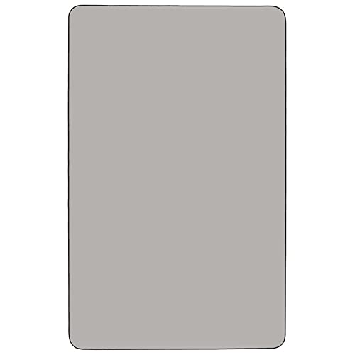 Flash Furniture 30''W x 72''L Rectangular Grey HP Laminate Activity Table - Height Adjustable Short Legs