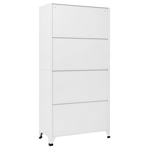 loibinfen Metal Locker Cabinet with 18 Lockers, Employees Storage School Hospital Gym, Light Gray/Dark Gray 35.4"x15.7"x70.9" Steel