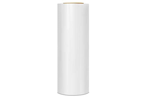 PSBM White Stretch Wrap, 8 Pack, 18 Inch x 1500 Feet, 80 Gauge, Plastic Cling Dark Color Hand Stretch Film Rolls for Packaging Moving Packing Pallets