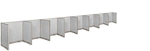 GOF Office Partition: Cubicle Single 8 Station, Large Fabric Room Divider Panel, 30"D x 48”W x 48"H