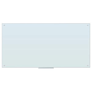 U Brands Magnetic Glass Dry Erase Board, Only for Use with HIGH Energy Magnets, 70 x 35 Inches, White Frosted Surface, Frameless (2300U00-01)