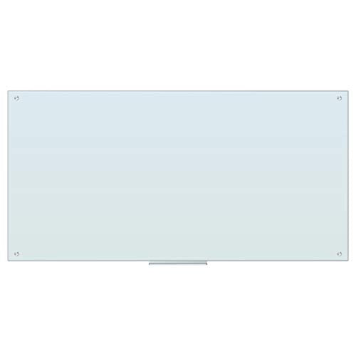 U Brands Magnetic Glass Dry Erase Board, Only for Use with HIGH Energy Magnets, 70 x 35 Inches, White Frosted Surface, Frameless (2300U00-01)