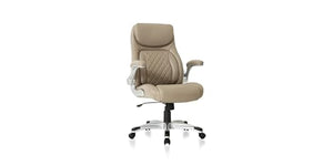 Nouhaus Ergonomic PU Leather Office Chair with Click5 Lumbar Support and FlipAdjust Armrests