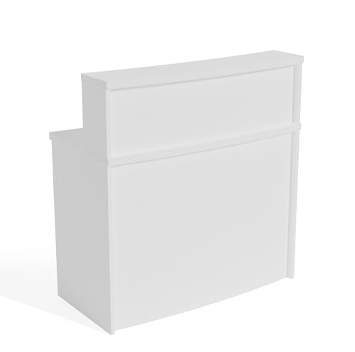 UGOS Modern Reception Desk with Transaction Counter | Laminate Desktop | Multifunctional Standing Front Desk (31.5 inch)
