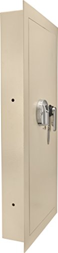 Barska AX12880 White Biometric Fingerprint Security Wall Safe 0.83 Cubic Ft