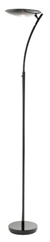 Adesso 3394-01 Aurora LED Torchiere, 11.5" x 11.5" x 72.0", Black Nickel