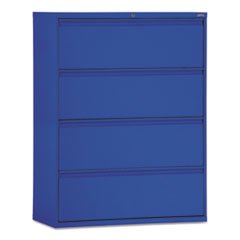 Sandusky Lee LF8F364-06 800 Series 4 Drawer Lateral File Cabinet, 19.25" Depth x 53.25" Height x 36" Width, Blue