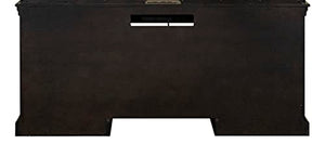 Martin Furniture Traditional Wood Credenza Desk, Dark Brown - Office Writing Table with Storage