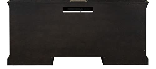 Martin Furniture Traditional Wood Credenza Desk, Dark Brown - Office Writing Table with Storage