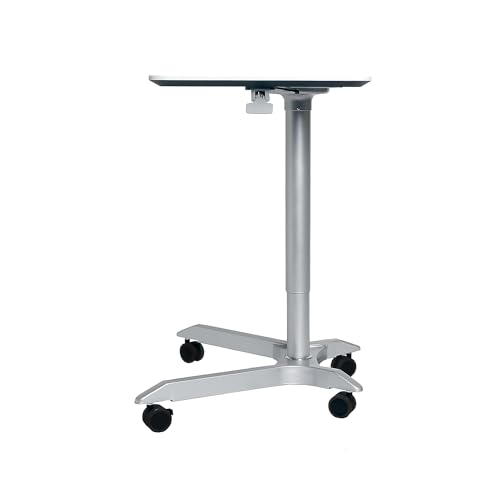 Seville Classics AIRLIFT XL 28" Height Adjustable Laptop Desk Cart, White
