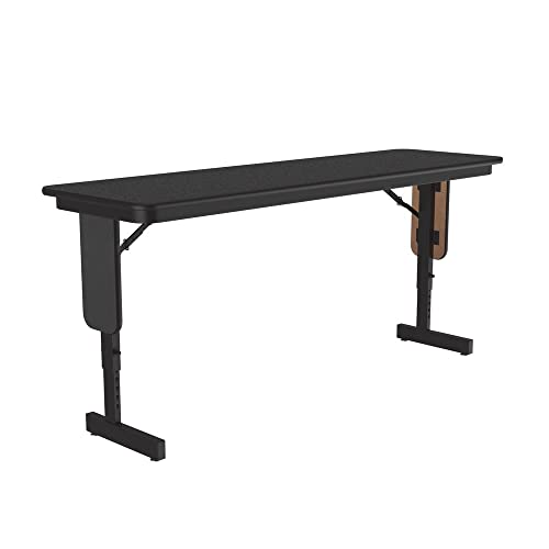 Correll Panel Leg Adj (HPL) Seminar Table, 18"x60", Black Granite by Correll