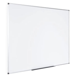 MasterVision Maya Melamine Dry Erase Board with Tray, 48" x 72", Whiteboard with Aluminum Frame