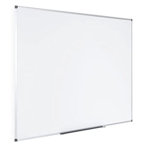 MasterVision Maya Melamine Dry Erase Board with Tray, 40" x 60", Whiteboard with Aluminum Frame