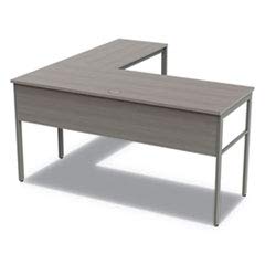 Linea Italia Urban Desk Workstation, 59w x 59d x 29 1/2h, Ash