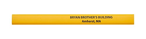 Pencil Guy Promotional Personalized Imprinted Carpenter Pencils- 1000 per box Yellow