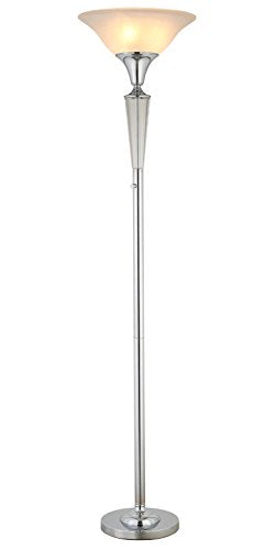 Artiva USA LED7446TRC Suite Collection 70" H Modern Chrome 3-Light LED Crystal Torchiere Floor Lamp with Dimmer