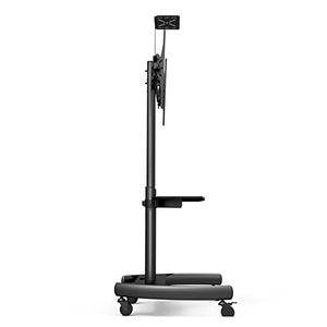 ALcorY Free Lifting Mobile TV Cart for 32"-65" LED LCD Plasma TV - Adjustable Height Trolley Stand with AV