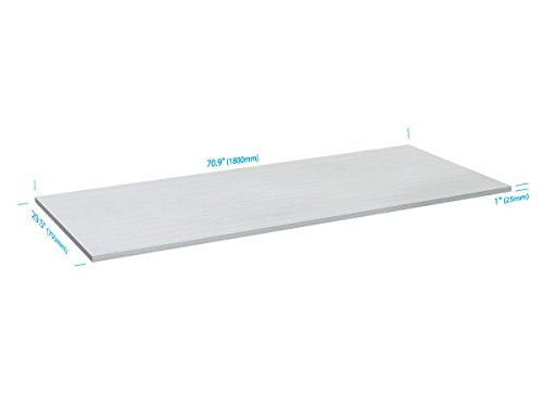 Monoprice Table Top 6 Feet Wide - White Custom Sized for Sit-Stand Height Adjustable Riser Desk - Workstream Collection