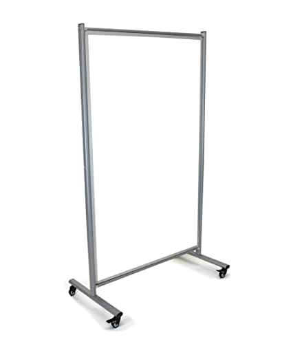 Stand Up Desk Store Rolling Mobile Magnetic Whiteboard Room Divider Dry Erase Board for Home or Classroom (40" W x 72" H)