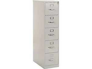 HON 5 Drawer Vertical File Cabinet, Letter Size, Light Gray - HON315PQ