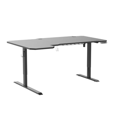 Radlove Electric Height Adjustable L-Shaped Desk with Memory Controller - Black