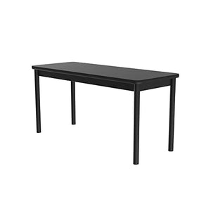 Correll Office Workstation Table, 30"x72", Black Granite