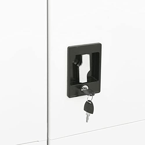 GaRcan Locker Cabinet White 90x40x180 cm Steel