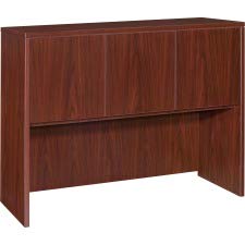 Lorell Hutch with Doors, 48 by 15 by 36-Inch, Mahogany