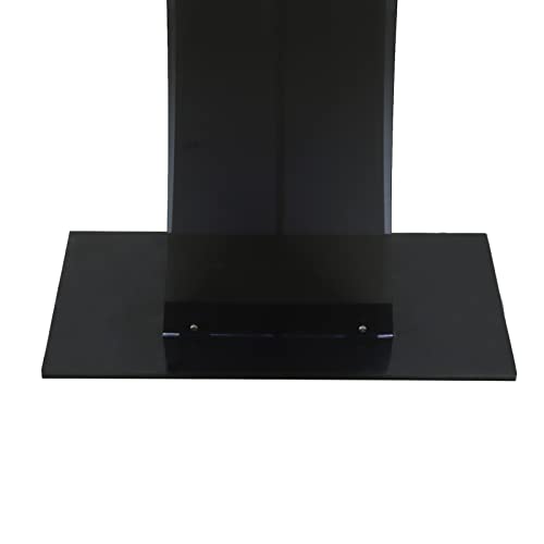TBVECHI Clear Acrylic Podium Lectern Stand 23.6'' x 15.7'' x 43'' Curved Black - Easy Assembly