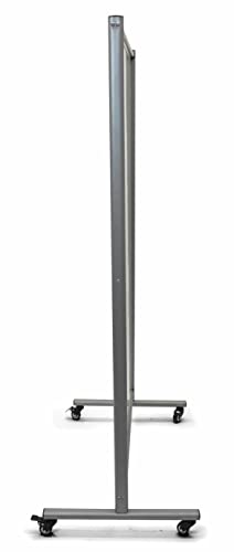 Stand Up Desk Store Rolling Mobile Magnetic Whiteboard Room Divider Dry Erase Board for Home or Classroom (40" W x 72" H)