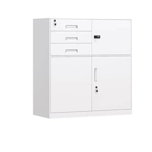 LINKIO Metal Vertical File Cabinet with Lockable Storage - 33 Inches, Printer Stand with Drawer