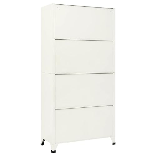GOLINPEILO Metal Locker Storage Cabinet with 18 Lockable Doors, Gray and Blue Steel Organizer 35.4"x17.7"x70.9