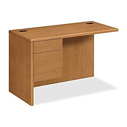 HON 10716LCC 10700 L Workstation Return, Left 3/4 Pedestal, Harvest - 48w x 24d x 29 1/2h