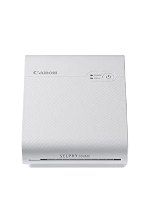 Canon SELPHY Square QX10 Portable Photo Printer, Wi-Fi Connectivity, USB Charging, Dye Sublimation Printing, 100 Year Print Life, Square Photo Paper, SELPHY Photo Layout App INTL Model (White)