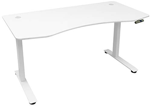 MotionWise SDD60W Manager Series Dual Motorized Rising Sit/Stand Desk for Home Or Office, Snow White