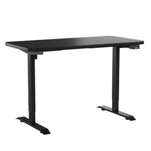 FLEXISPOT Electric Height Adjustable Standing Desk 55 x 28 Inches - Black Frame + Black Top