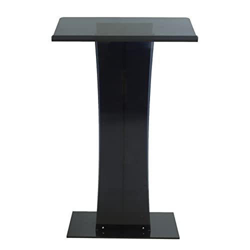 CNCEST Acrylic Podium Stand Church Pulpit Lectern School Board (Black)
