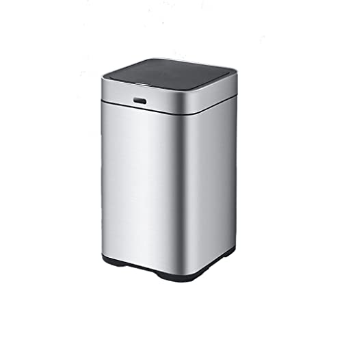 WRLRUILIAN Wastebasket Stainless Steel Rechargeable Intelligent Automatic Induction Trash Can Household Kitchen Living Room Trash Can 10L Recycling Trash Can (Size : 10L)