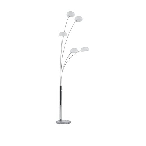 Adesso Luna Arc Lamp, Satin Steel